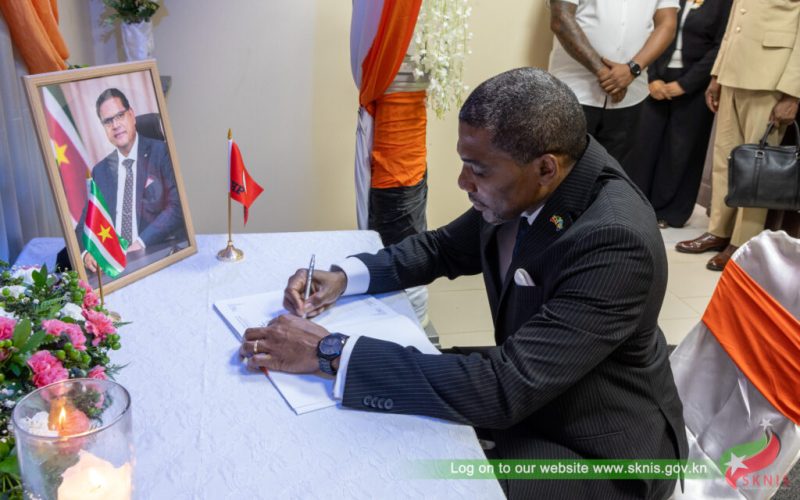 Prime Minister Dr. Terrance Drew Pays Tribute to H.E. Santokhi; Hails His Transformational Leadership in CARICOM