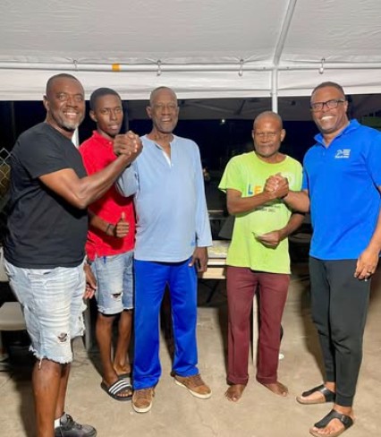 Dominoes  :  Morton and Liburd Win Easter Domino Tournament in Bath Village