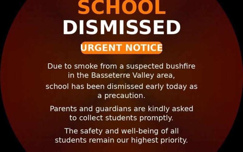 School Dismissed Early Due to Smoke from Suspected Bushfire