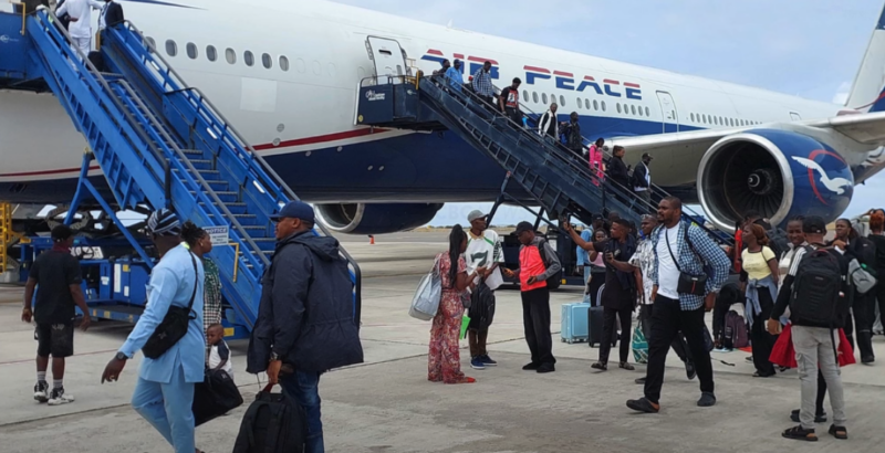 Air Peace direct flight from Nigeria lands in Barbados