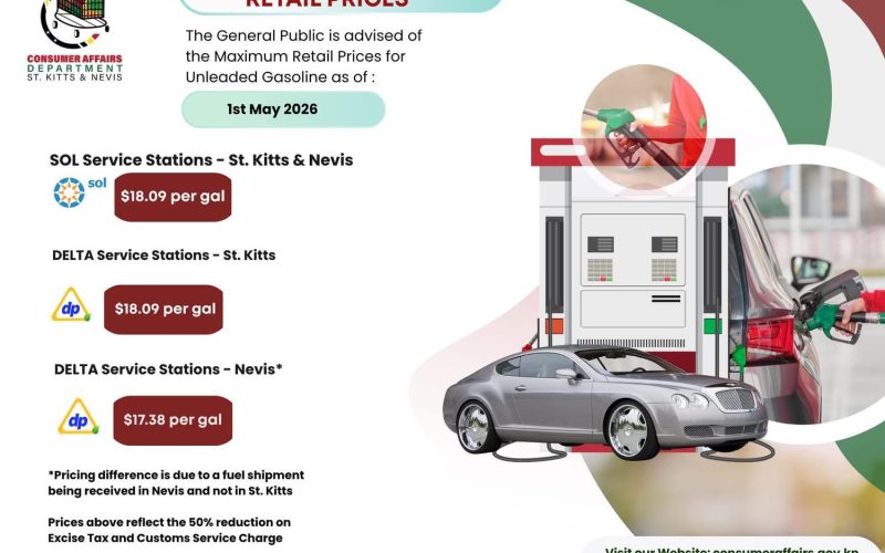 St. Kitts and Nevis Sets Maximum Gasoline Prices Effective May 1