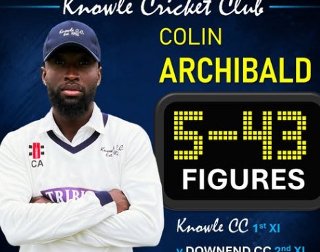 Kezron Archibald Makes an Impressive Start with The Knowle Cricket Club in England