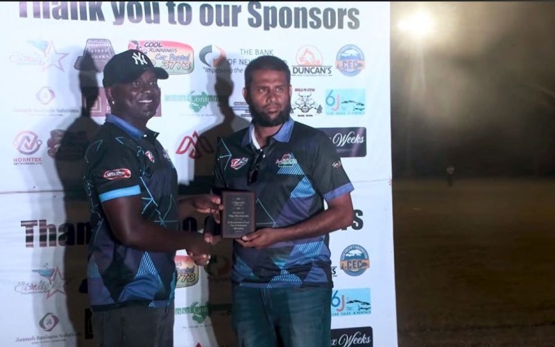 T7S Official Scorer Vijay Harrinarain Recognized for Outstanding Contribution to Tournament Success