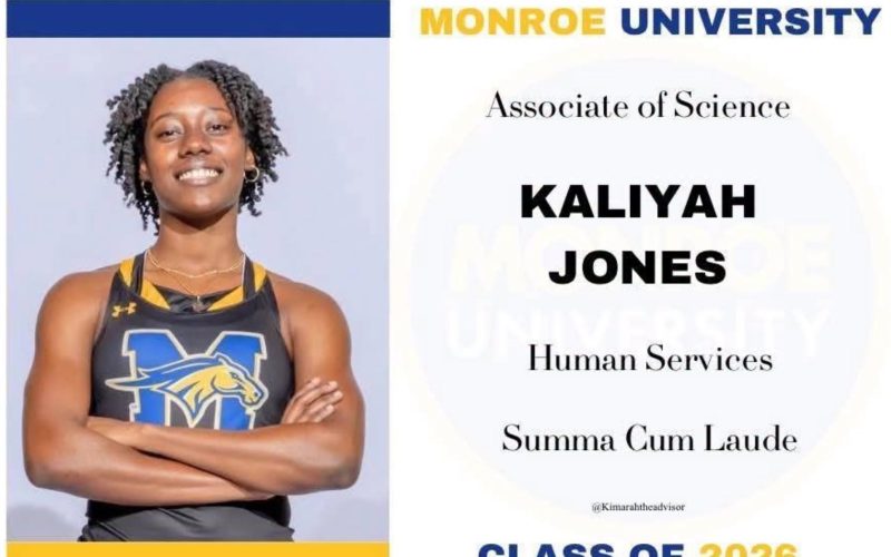 Nevis’ Kaliyah Jones Graduates Summa Cum Laude from Monroe University