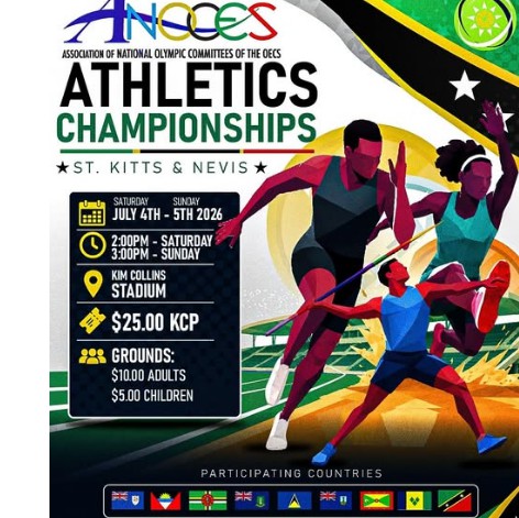 Athletics :  ANOCES Meet come to St. Kitts -Nevis The Road to OECS Glory Starts Here!